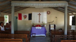  This worship space is the front room of the pastor's house. His bedroom, bathroom, and kitchen are behind the worship space.