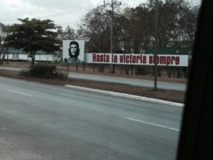 The only billboards allowed in Cuba are government propaganda.